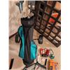 Image 2 : Wilson Golf Bag with Clubs, Pull Cart, and Accessories