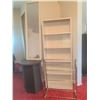 Image 1 : Furniture Lot with Mirror, Shelf, Side Table, and Brass Rack