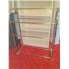 Image 2 : Furniture Lot with Mirror, Shelf, Side Table, and Brass Rack
