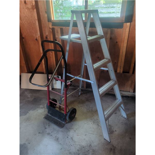 Aluminum Step Ladder and Metal Hand Truck