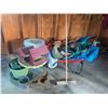 Image 1 : Garden Tools, Supplies, and Wheelbarrow Lot