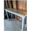 Image 6 : Rectangular Wood Table with Painted Turned Legs