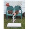 Image 1 : Garden Decor Bundle with Planters, Metal Windmill and Stakes