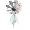 Image 2 : Garden Decor Bundle with Planters, Metal Windmill and Stakes