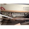 Image 11 : Metal Frame, Table & Toolbox w/ Contents: Adhesives, Hardware, etc on Rolling Dolly