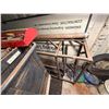 Image 12 : Metal Frame, Table & Toolbox w/ Contents: Adhesives, Hardware, etc on Rolling Dolly