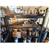 Image 1 : Metal Mesh Shelving Unit 77" x 24" x 72"H w/ Contents: Metal Doors, Hoses, Air Brake Canister, Diese