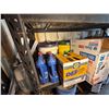 Image 9 : Metal Mesh Shelving Unit 77" x 24" x 72"H w/ Contents: Metal Doors, Hoses, Air Brake Canister, Diese
