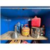 Image 9 : Eagle CRA-45 Acid & Corrosive Storage Cabinet 43" x 18" x 65"H w/ Contents: Gas Cans, Oil, Diesel Fl