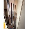 Image 2 : Metal 2-Door Cabinet 36" x 18" x 71"H w/ Misc Landscape Tools & Contents: Paint, Stop-Leak, etc