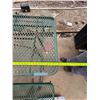 Image 5 : Green Metal Mesh Picnic Table w/ Attached Benches 72" x 30" x 31"H