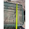 Image 6 : Green Metal Mesh Picnic Table w/ Attached Benches 72" x 30" x 31"H