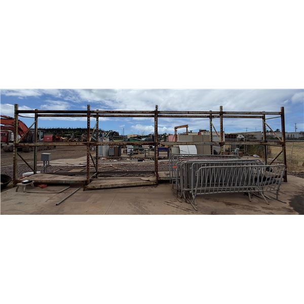 Large Metal Pallet Rack 412" x 36" x 120"H (barriers not included)