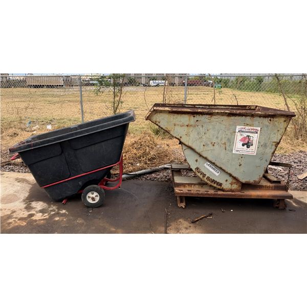 Rubbermaid 1304 Commercial Tilt Truck & Hippo Self-Dumping Hopper, Misc Sizes