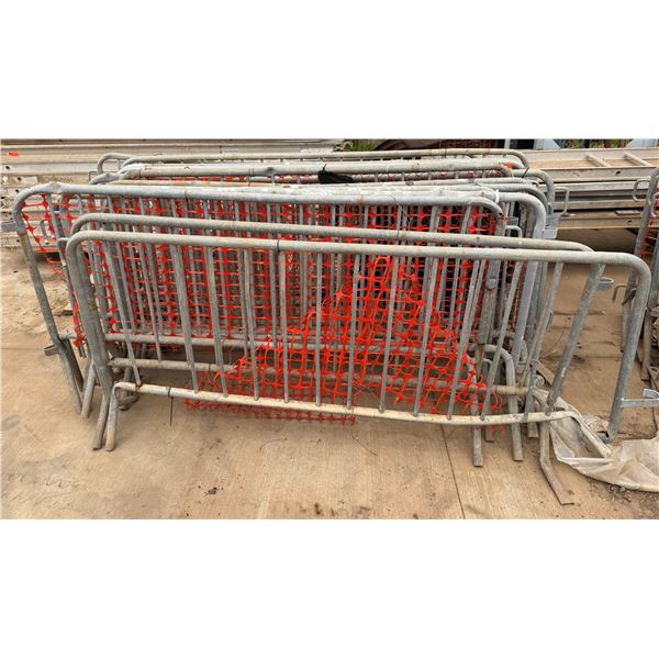 Multiple Crowd Control Steel Barriers 80"L