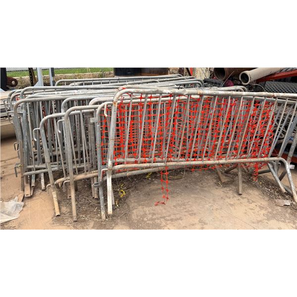 Multiple Crowd Control Steel Barriers 80"L