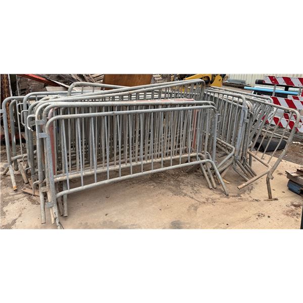 Multiple Crowd Control Steel Barriers 80"L