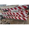 Image 1 : Multiple Metal "Road Closed" Barriers 120" x 2" x 61"H