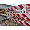 Image 3 : Multiple Metal "Road Closed" Barriers 120" x 2" x 61"H