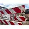 Image 4 : Multiple Metal "Road Closed" Barriers 120" x 2" x 61"H