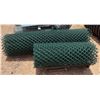 Image 1 : Qty 2 Rolls Green Chain Link Fencing 57" & 85"W
