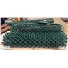 Image 1 : Multiple Rolls Green Chain Link Fencing w/ Posts 48"W