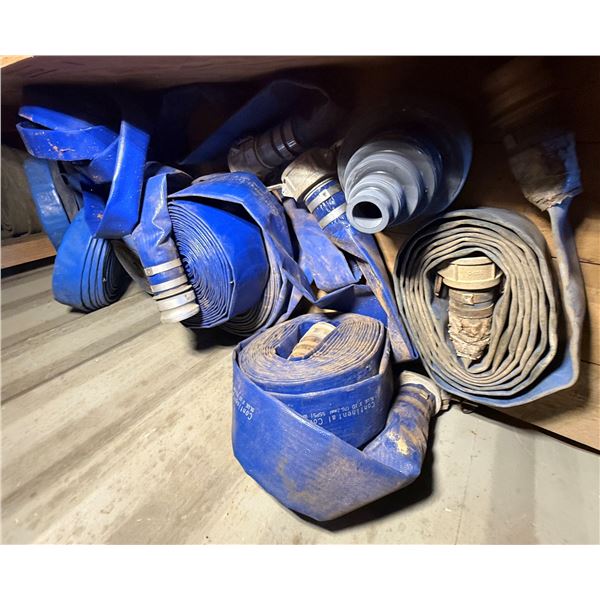 Multiple Continental Blue Lay-Flat Fire Hoses