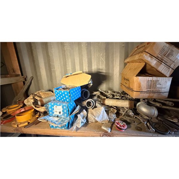Multiple Omni 161 Water Utility Markers, Lansdale Valve Plugs, Yellow Hammer Unions, Pipe Fittings, 