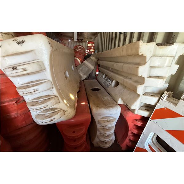 Qty Approx. 7 Triton Barrier Water-Wall Plastic Jersey Barriers