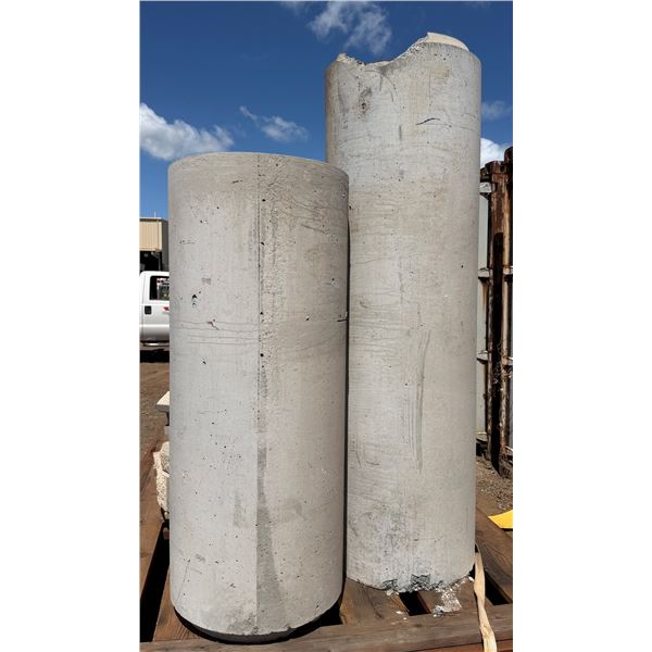Qty 2 Precast Concrete Culvert Pipes or Risers, Misc Sizes