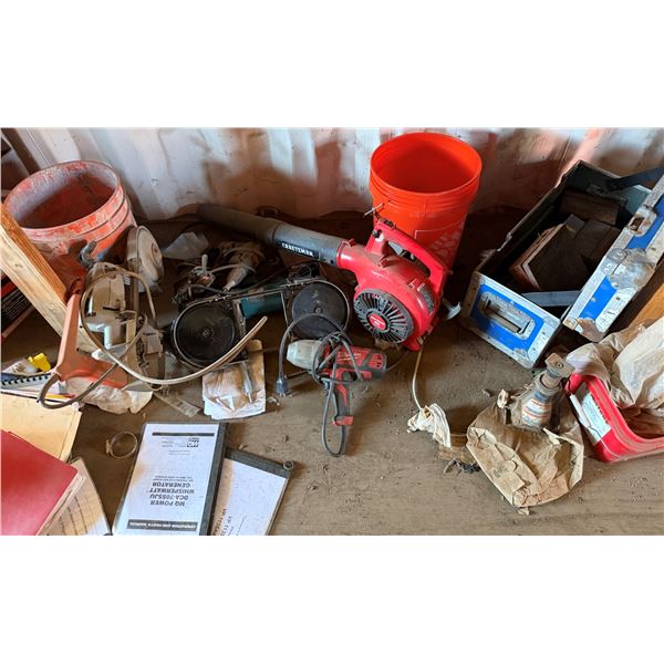 Craftsman Leaf Blower, Band Saws, Bottle Jack, Hardware, etc