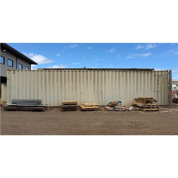White 40' Shipping Container (contents not included) - pickup the week after auction ends