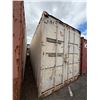 Image 9 : White 40' Shipping Container w/ Reinforced Roof & Roll-Up Door (contents not included)