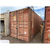 Image 3 : Red 40' Shipping Container w/ Side Door (contents not included) - pickup the following week