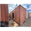 Image 8 : Red 40' Shipping Container w/ Side Door (contents not included) - pickup the following week