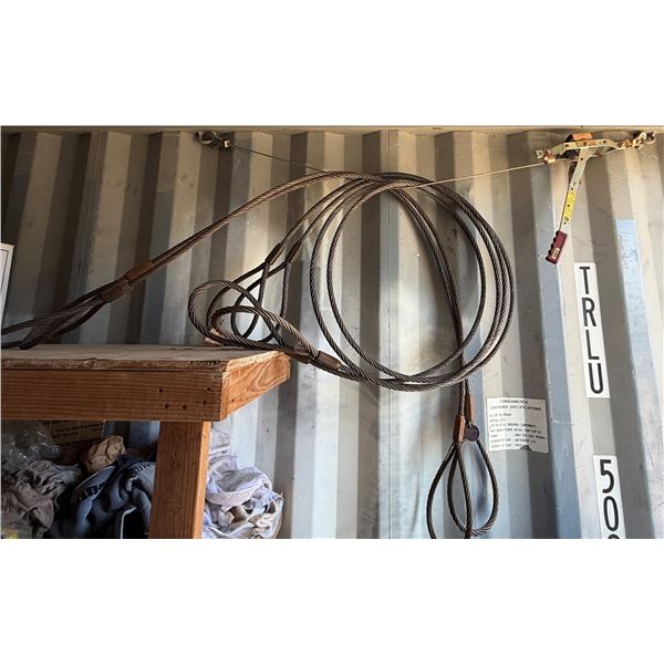 Multiple Steel Wire Sling Cables w/ Ratchet