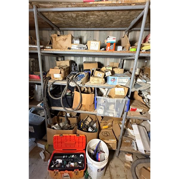Contents of Shelf: Tools & Toolbox, Silicon Seal, Hardware, etc