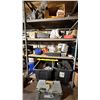 Image 1 : Contents of Shelf: Simpson StrongTie, Hilti FD-One Max Sealant, Mirror, Clamps, Hardware, etc