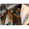 Image 7 : Contents of Shelf: Bike Wheels, SafeWaze Straps, Paint Rollers, Light Bulbs, Hardware, etc
