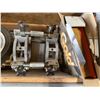 Image 18 : Contents of Shelf: Wheels, Gradall Starter, Jisan Hydraulic Breaker, PennBarry Fan, Garnet Abrasive,
