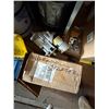 Image 3 : Contents of Shelf: Wheels, Gradall Starter, Jisan Hydraulic Breaker, PennBarry Fan, Garnet Abrasive,