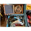 Image 2 : Makita Circular Saw w/ Blades, Planer, Misc Tools, Tape, Air Hose, Hardware, etc