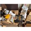Image 10 : Multiple Pipe Fittings, Truck Pac Jump Starter w/ Cables, Chain Saw, Filters, Hose Reel, Chisel Set,