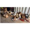 Image 1 : Multiple Pipe Fittings, Truck Pac Jump Starter w/ Cables, Chain Saw, Filters, Hose Reel, Chisel Set,