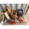 Image 2 : Multiple Pipe Fittings, Truck Pac Jump Starter w/ Cables, Chain Saw, Filters, Hose Reel, Chisel Set,