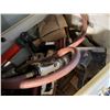 Image 4 : Contents of Shelf: Screw Jacks, Hoses, Pipe Sections, Hardware, etc
