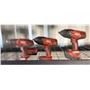Image 1 : Qty 3 Hilti Power Tools: SFH18A Hammer Drill Driver, SIW22T-A & SIW22T-A Impact Wrenches