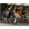 Image 1 : Ridgid Spade Handle Mud Mixer, DeWalt Angle Grinder & Hammer Drill, Charger, etc