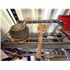 Image 9 : Contents of Shelf: Napa Wrench Set, Ryobi Chain Saw, Napa Tire Bead Seating Tool, Hand Tools, Hardwa