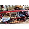 Image 1 : Contents of Shelf: Hoses, Pipe Threader Kit, GPI Fuel Transfer Pump, Diesel Engine Components, etc